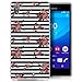 Produktbild Zanasta Designs Schutzhülle Sony Xperia M4 Aqua Hülle Silikon Case Cover Slim Silikonhülle Motiv Rosen Streifen