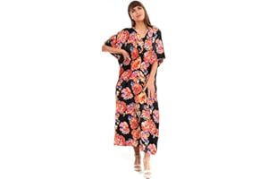 Looking Glam New Ladies Oversized Maxi Kimono Kaftan Tunic Kaftan Dress Free Size