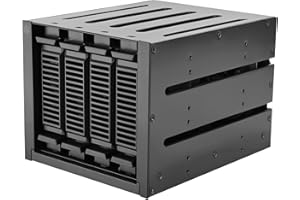 SilverStone Technology SST-FS304B-V, DREI 5,25-Zoll-Geräteeinschübe an Vier 3,5-Zoll-SAS 12G / SATA 6 Gbit/s Hot-Swap-Käfig mit Unterstützung für 9,5 mm Slim ODD