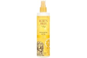 BURT'S BEES FOR PETS Naturally Derived Detangling Spray With Lemon and Linseed - Dog and Puppy Fur Detangler Spray to Comb Through Knots, Mats, and Tangles- Made in the USA, 10 Ounces