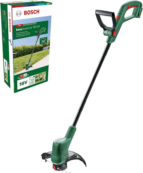 Bosch Cordless Grass Trimmer EasyGrassCut 18V-26 (Without Battery, 18 Volt System, Cutting Diameter: 26 cm, in Carton Packaging) - 1