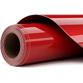 Asoway Thermo-Adhesive Textile Vinyl, Textile Vinyl Red 12 X 305 cm | HTV Vinyl Textile Roll for DIY T-Shirts, Bags, Hats and