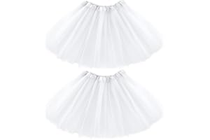 HPMJZ Lot de 2 jupes tutu pour femme à 3 couches - Jupe courte en tulle - Robe de danse classique colorée - Jupe de course à pied - Costume de princesse rave