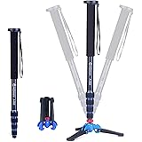 Moman Monopod Tripod with Feet for Camera DSLR Camcorder DV, Lightweight Portable Aluminum Alloy Unipod Alpenstock, Tripod Ba