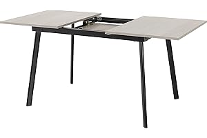 Seconique Avery Extending Dining Table in Concrete/Grey Oak Effect