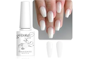 Vishine Smalto Gel Semipermanente Naturale Nu Bianco Laiteux per Manicure Francese Nail Art Gel Bianco Soak Off UV LED 8ml