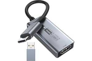 Newhope Video Capture Card, 4K HDMI to USB C 3.0 , 1080P HD 60fps Live and Record Audio Grabber for Gaming, Streaming, Teaching, Conference