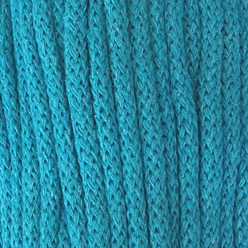 5m Baumwollkordel (0,40€/m) 5mm breit- 214- türkisblau - 2