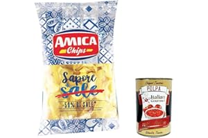 ‎ITALIAN GOURMET E.R. 12x Amica Chips Patatine Sapori di Sale 175g, Kartoffelchips -50% des Salzes + Italian gourmet polpa 400g