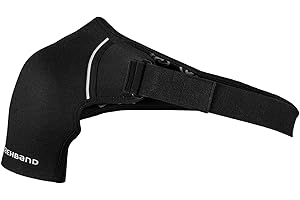 Rehband Supporto per spalla QD, Supporto per spalla, Supporto per spalla in neoprene, Supporto per spalla sportivo, Colore:Nero, Misura:L, Lato:Destro
