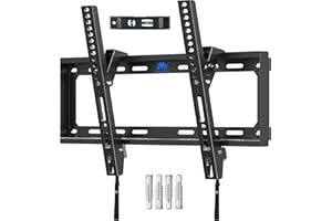Mounting Dream Tilt TV Bracket Wall Mount, For Most 26-60 inch Flat and Curved TVs up to VESA 400x400mm and 40 KG, Ultra Slim Tilting TV Wall Bracket Fischer Wall Plug Included MD2268-MK-02