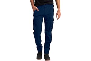 BlauerHafen Męskie spodnie cargo do dużych obciążeń, taktyczne, super rozciągliwe, elastyczne, bawełniane, proste spodnie rekreacyjne, 12 kieszeni, luźny krój, spodnie robocze Combat, wszystkie