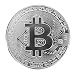 Produktbild Bitcoin Münze, 2 versilbert BTC Medaille, Art Collection Medaille