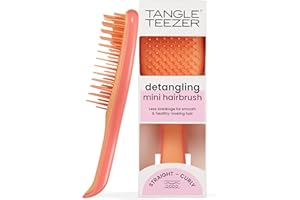 Tangle Teezer Szczotka do rozczesywania włosów Mini Ultimate | delikatna dla mokrych włosów, dwupoziomowe zęby i wygodny uchwyt, idealna dla dzieci i podróży, zmniejsza węzły i łamanie, łososiowy