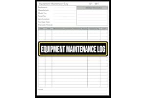 Equipment Maintenance Log Book: Comprehensive Record for Machinery Repairs, Service Logs, and Preventive Maintenance | 120 Pages, 8.5" x 11" Inches.