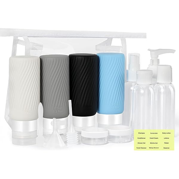 Reise-Set 4-in-1 – Auslaufsichere Spender Für Shampoo, Parfüm & Mehr, Praktisch Für Unterwegs (Rosa)