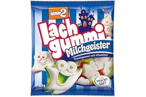 nimm2 Lachgummi Milchgeister – 1 x 225 g – Fruchtgummis mit Fruchtsaft, Vitaminen und Milch – Süßigkeit in sechs Geschmacksrichtungen