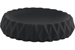 axentia Mydelniczka Chicago czarna, mydelniczka z wysokiej jakości ceramiki o prostym i nowoczesnym wzornictwie, z dużą powierzchnią do odkładania, w pięknym kolorze