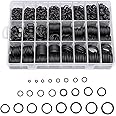 Goodern Rubber O Ring Set,24 Size 1200 Pcs Black Small O Rings Assortment Kits,Assorted Metric Sealing Washer for Automotive Faucet Pressure Plumbing Sealing Repair,Air or Gas Connections,OD 6mm-28mm