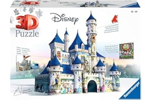 Ravensburger - Puzzle 3D: Castillo de Disney, Puzzle Disney 312 Piezas, Maqueta para Adultos, Rompecabezas Adultos y Niños +10 años