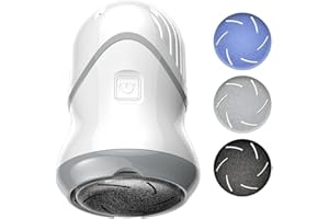 SUPYINI Electric Pedicure Foot File Callus Remover,Portable Vacuum Adsorption Foot Grinder Best Pedicure Tools Three Interchangeable Heads Professional Feet Care Sander for Cracked Heels and Hard Skin