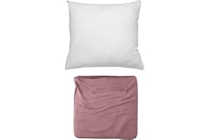 RC OCIO Cojines sofa con relleno incluido Pack de 2 cojines completos de 65x65 en color Rosa Oscuro / Cojines decorativos para sofa , cama , salon / Fundas de terciopelo elegantes para la decoración del hogar
