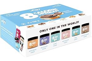 ‎LOCCO LOW CALORIES COMPANY LOCCO 8 Kalorien Spread 6er-Pack-Box | Geschmäcker - Salted Carmel, Milchschokolade, Kokosnuss, Weiße Schokolad, Fudge, Schoko-Haselnuss | Keto-Diät Vegetarisch Geschmeidige Paste Süßer Snack | 6x125g