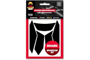 FEAR THE YELLOW BEAR YELLOW BEAR Fear The Yellow Bear© Easy Replica Shark Spartan GT, Kit 5 Stickers réfléchissants REPOSITIONNABLES, pour Casque Moto, 3M™ Technology (1)…