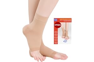 KUZIMUA 2 Paar Knöchel Medizinische Kompressionsstrümpfe Herren & Damen 20-30mmhg, Stützstrümpfe Kompressionssocken für Schwellung Plantarfasziitis Verstauchung Neuropathie Sport