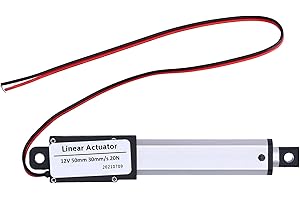 HYUDUO Attuatore Lineare Ad Alta Velocità, Attuatore Lineare Corsa 50 Mm DC 12V Interruttore di Finecorsa Interno a Basso Rumore Mini Attuatore di Movimento Lineare (per Automotive(Corsa 50mm-30mm/s-20N)