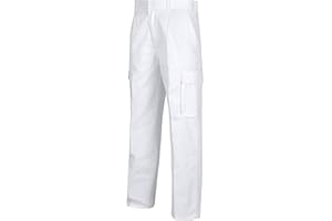 TEAMWORK Workteam Pantalón de Trabajo, elástico en cintura, multibolsillos: dos bolsos laterales en perneras.