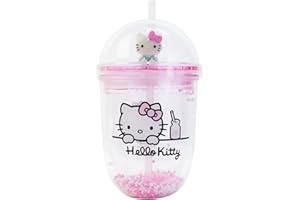 Blue Sky Studios Hello Kitty Tasse à thé, Bouteille de boisson Kawaii avec paille, Marchandise mignonne et cadeau