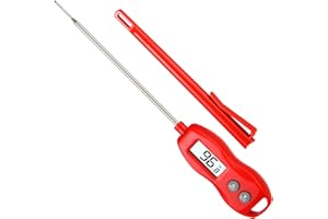 Instant Read Digital Meat Thermometer - AIMILAR AY6001-R1 Magnetic Waterproof Food Cooking Thermometer with Backlight for Kitchen Oven BBQ