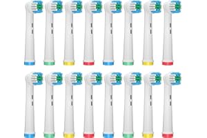 AnjoCare Têtes de Brosse de Rechange Compatible avec Oral B, 16 Brossette de Rechange pour Oral-b,Têtes de Brosse Precision pour Pro Smart Vitality Genius Triumph Teen Kids