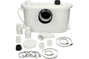 Flo-Force® 400W Max Domestic Sanitary Macerator Waste Pump Shower Toilet System Sink Sewage Pumps 4 Inlets Quiet IP54 Rated High Efficiency