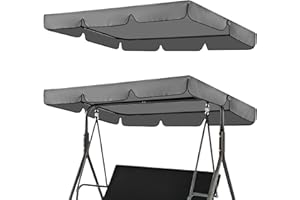 MEYAGOT Toit imperméable et protection UV pour balancelle hollywoodienne 3 places - 195 x 125 x 15 cm