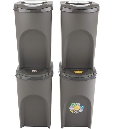 Prosperplast Set met 3 vuilnisemmers, totale capaciteit 60 liter