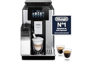 De'Longhi Perfetto Primadonna Soul ECAM612.55.SB Cafetera Superautomática Café y Cappuccino con Sistema de Leche LatteCrema, Tecnología Bean to Cup, 18 Bebidas, App Control