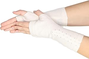 Prettystern Guanti In Cachemire Lana Senza Dita Scaldapolsi Polsini Scaldabraccia Scaldamani Donna Cashmere