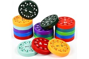 UHETLET 18 Stück Mathe Fidget Spinners Fidget Toys Set Kinder Zählspielzeug Lernspielzeug Additions Subtraktions Multiplikations Divisions Fidget Toy Math Facts Fidget-Spinner für Kinder ab 6-10