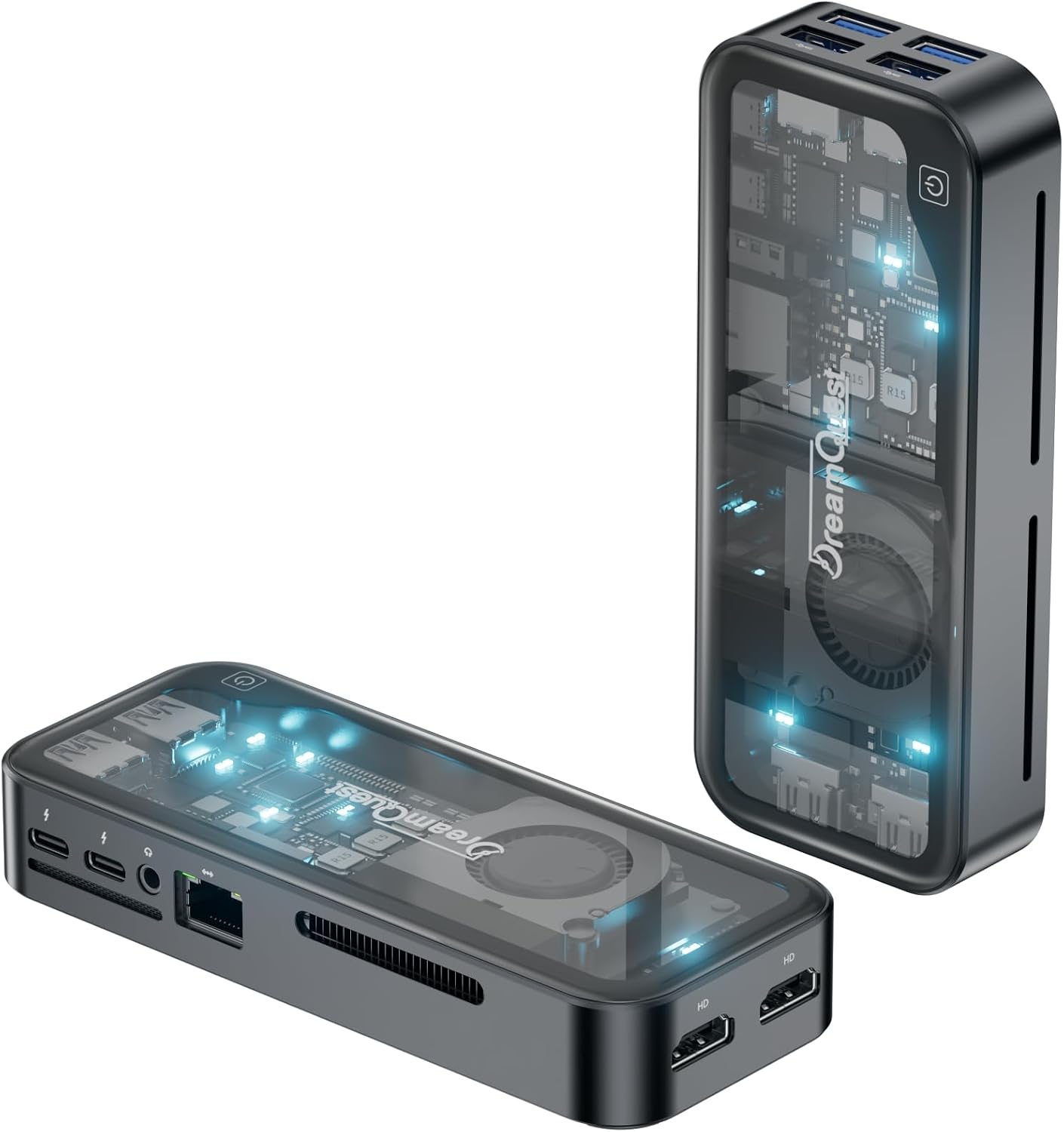 DreamQuest Ultra Fast Mini PC Windows 11 Pro Preinstalled, Intel N95 3.4GHz 12GB DDR5 512GB SSD, Portable Mini Desktop Stick PC with Dual Type C/HDMI Port WiFi 6/BT 5.3 for Home Office