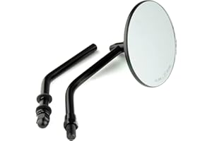 Iguana Custom Parts - Specchietto retrovisore per moto omologato CE reversibile con 2 attacchi per Harley e moto giapponesi