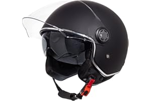 ‎VINZ VINZ Pavia Jethelm mit Doppelvisier | Roller Helm Fashionhelm | In Gr. XS-XXL | Jet Helm mit Sonnenblende | ECE 22.06 Zertifiziert