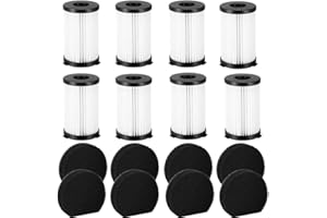 SINCHEREU Filtro di Ricambio per Aspirapolvere Iwoly V600 2761 2759 D600 per Aspirapolvere cavo Iwoly V600, 8 Filtri HEPA + 8 Filtri in Spugna, Lavabile, Riutilizzabile per Aspirapolvere