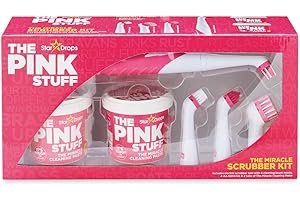 SR The Pink Stuff Paste Sonic Scrubber Set Scrubber con 4 diverse teste e 2 vaschette di pasta rosa