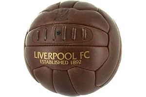 LIVERPOOL F.C. FC Liverpool LFC Retro Leather Football in Brown Size 5