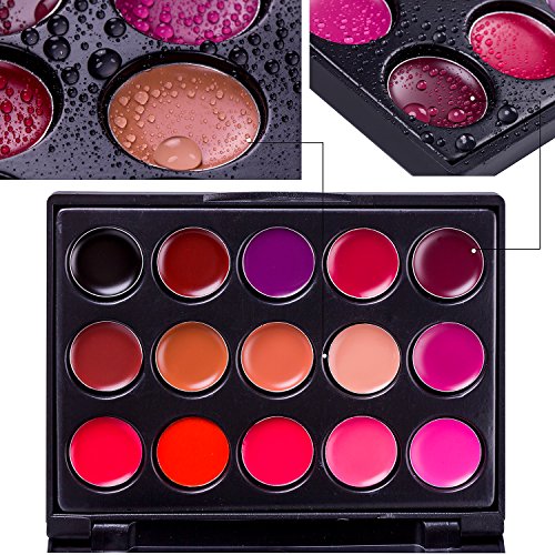 DE’LANCI Mini Lip Lipstick Gloss Palette Makeup Kosmetik Set (15 Farben) - 4
