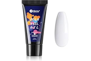 Mobray Poly Nail Gel Acrylgel Passione Unghie, Bianco Acrigel per Unghie 60 ML Estensione Unghie Gel, Acrylgel Passione Unghie Ricostruzione Manicure Salon Nail Art Facile Fai Da (2 Oz)