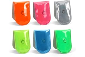 CAPANEUS 6 Stück Magnetische Sicherheitslicht Led Clip, LED Blinklicht Reflektierende Clips, Reflektoren, Reflektor Clips Anhänger, Sicherheits Reflektor für Rucksack, Kleidung, Kinderwagen, Joggen, Fahrrad