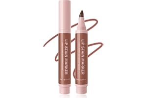 LESTPOLA Lip Stain Marker Pen-1Pcs Nude Brown Hydrating Lip Stain Liquid Lip Liner Pencil, Long Lasting Waterproof Smudge-proof Natural Matte Finish, Precise Chisel Tip Smooth, Lip Makeup Gift for Women-02